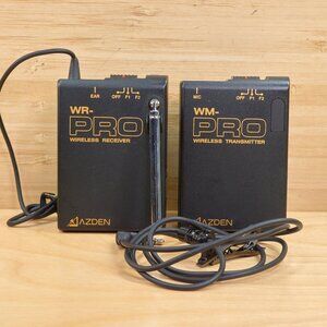 Azden WM-PRO VHF Camera-Mount Wireless Lavalier Microphone System, Made in Japan